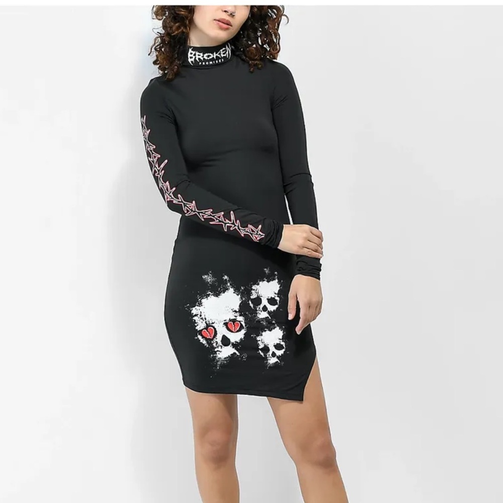 NWT Broken Promises Mania Slit Dress